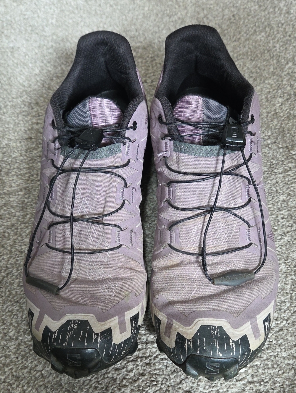 Solomons Women’s Purple Trail Sneakers with Quick-Pull Lacing